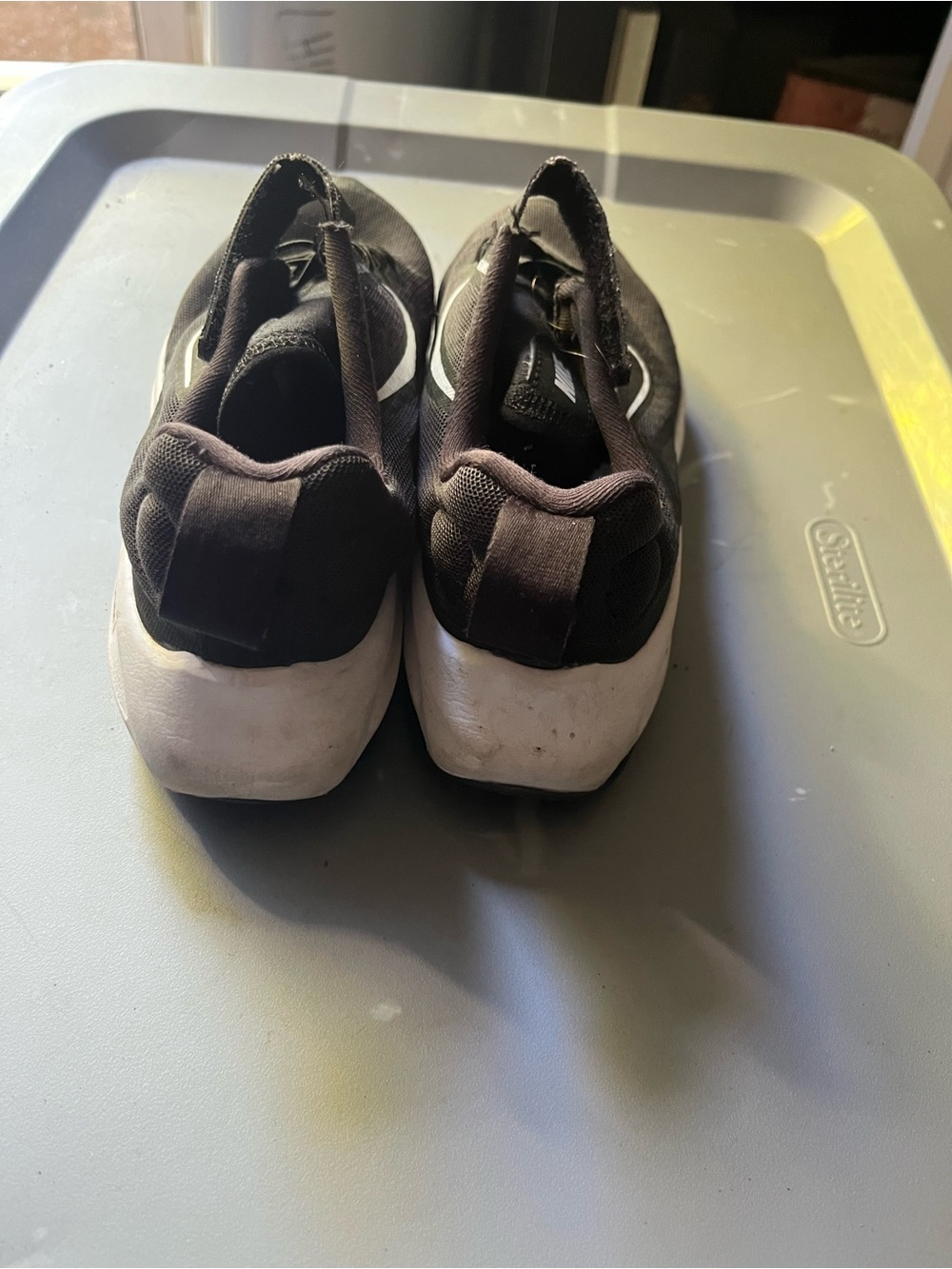 Nike Black Athletic Sneakers with White Swoosh - Picture 5 of 5